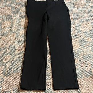 Ultra-Stretch Ponte Straight Leg Pants, Black Size Medium petite